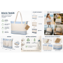 Bolsa Tote de algodón reciclado con cremallera personalizada para empresas