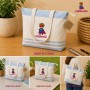 Bolsa Tote de algodón reciclado con cremallera personalizada para empresas