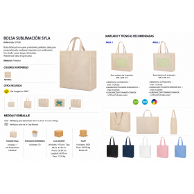 Bolsa para sublimación con fuelle y asas largas personalizada para empresas