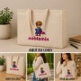 Bolsa para sublimación con fuelle y asas largas personalizada para empresas