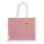 Bolsa Tote premium de algodón reciclado y yute con fuelle personalizada para empresas