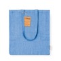 Bolsa Tote de algodón reciclado con fuelle y asas largas personalizada para empresas
