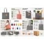Bolsa Tote de algodón reciclado con fuelle y asas largas personalizada para empresas