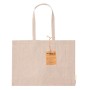 Bolsa Tote grande de algodón reciclado con fuelle personalizada para empresas