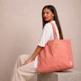 Bolsa Tote grande de algodón reciclado con fuelle personalizada para empresas