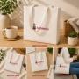Bolsa ecológica de algodón reciclado personalizada con logotipo para empresas