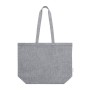 Bolsa de algodón reciclado con fuelle personalizada con logotipo para empresas