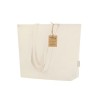 Bolsa de algodón reciclado con fuelle personalizada con logotipo para empresas