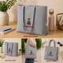 Bolsa de algodón reciclado con fuelle personalizada con logotipo para empresas
