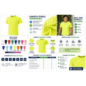 Camiseta técnica Cool Dry personalizada para empresas y eventos deportivos