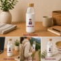 Botella de cristal y bambú personalizada con logotipo para empresas