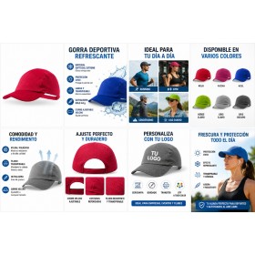 Gorra deportiva con protección UV50 personalizada con logotipo para empresas