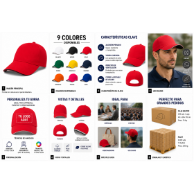 Gorra de algodón peinado sin costura frontal personalizada con logotipo para empresas