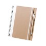 Libreta A5 de cartón reciclado con bolígrafo personalizada con logotipo para empresas