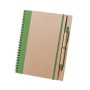 Libreta A5 de cartón reciclado con bolígrafo personalizada con logotipo para empresas