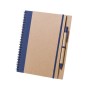 Libreta A5 de cartón reciclado con bolígrafo personalizada con logotipo para empresas