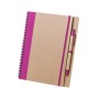 Libreta A5 de cartón reciclado con bolígrafo personalizada con logotipo para empresas