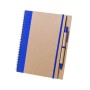 Libreta A5 de cartón reciclado con bolígrafo personalizada con logotipo para empresas