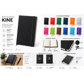 Libreta A6 con tapa de polipiel personalizada con logotipo para empresas