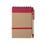 Libreta de cartón reciclado con bolígrafo personalizada con logotipo para empresas