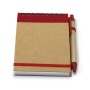 Libreta de cartón reciclado con bolígrafo personalizada con logotipo para empresas