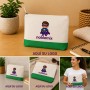Neceser de algodón bicolor personalizado con logotipo para empresas