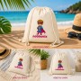Mochila saco de algodón orgánico personalizada con logotipo para empresas