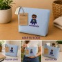Neceser de algodón reciclado personalizado con logotipo para empresas