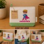 Neceser de algodón reciclado bicolor personalizado con logotipo para empresas