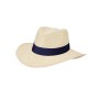 Sombrero de paja blanco personalizado con logotipo para empresas y eventos