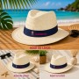 Sombrero de paja blanco personalizado con logotipo para empresas y eventos