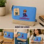 Neceser Fairtrade de algodón y yute personalizado con logotipo para empresas