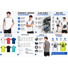 Camiseta técnica transpirable personalizada con logotipo para empresas