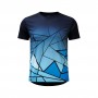 Camiseta técnica running personalizada con diseño geométrico para empresas