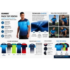 Camiseta running elástica personalizada con logotipo para empresas