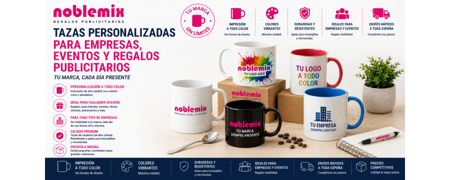 Tazas Personalizadas | Empresas, Eventos y Regalos Publicitarios | Noblemix