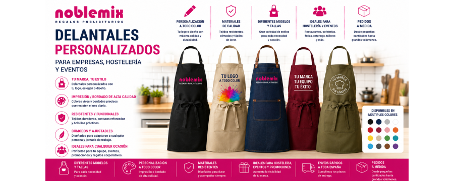 Delantales Personalizados | Empresas, Hostelería y Eventos | Noblemix