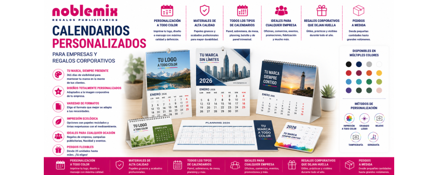 Calendarios Personalizados | Empresas y Regalos Corporativos | Noblemix