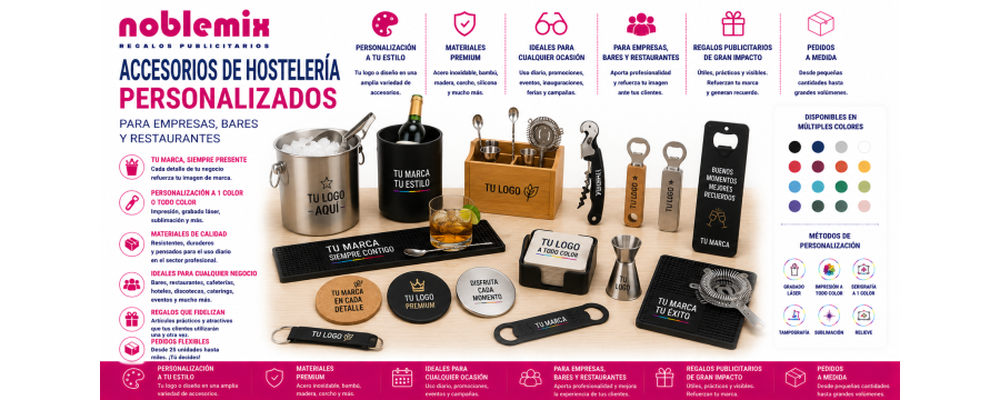Accesorios de Hostelería Personalizados para Empresas | Noblemix