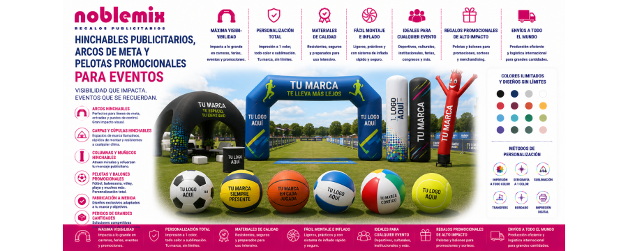 Hinchables Publicitarios, Arcos de Meta y Pelotas Promocionales | Noblemix