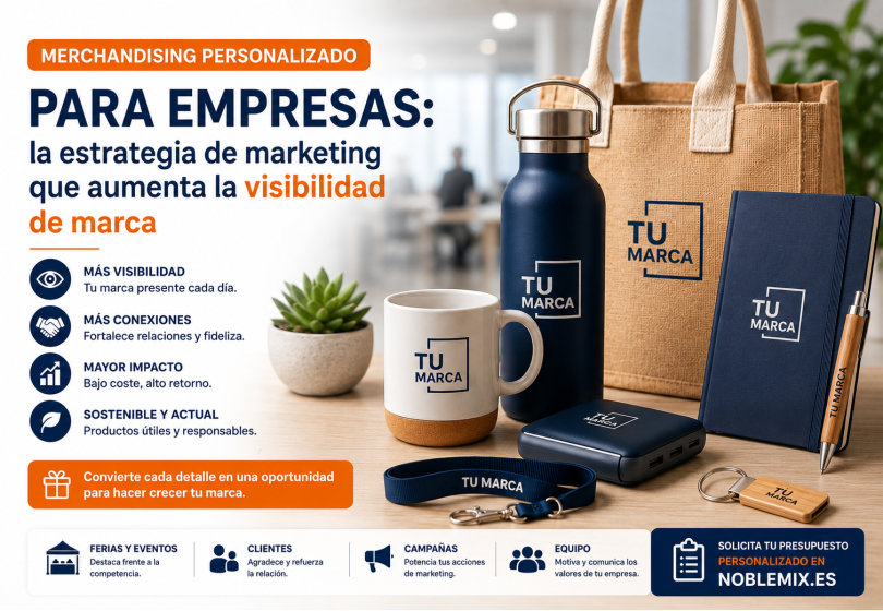 Merchandising personalizado para empresas: beneficios, productos y tendencias para 2026